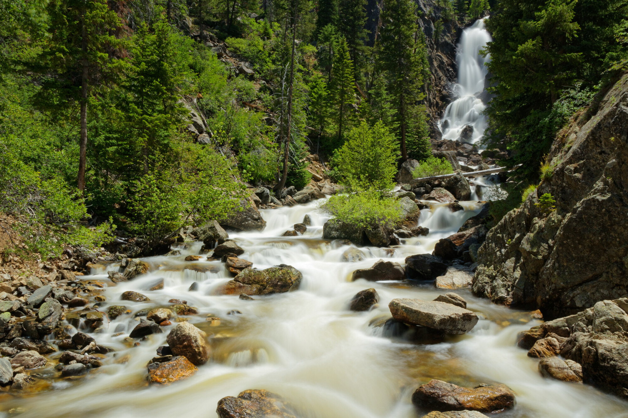 Fish Creek Falls near Steamboat Springs in Colorado