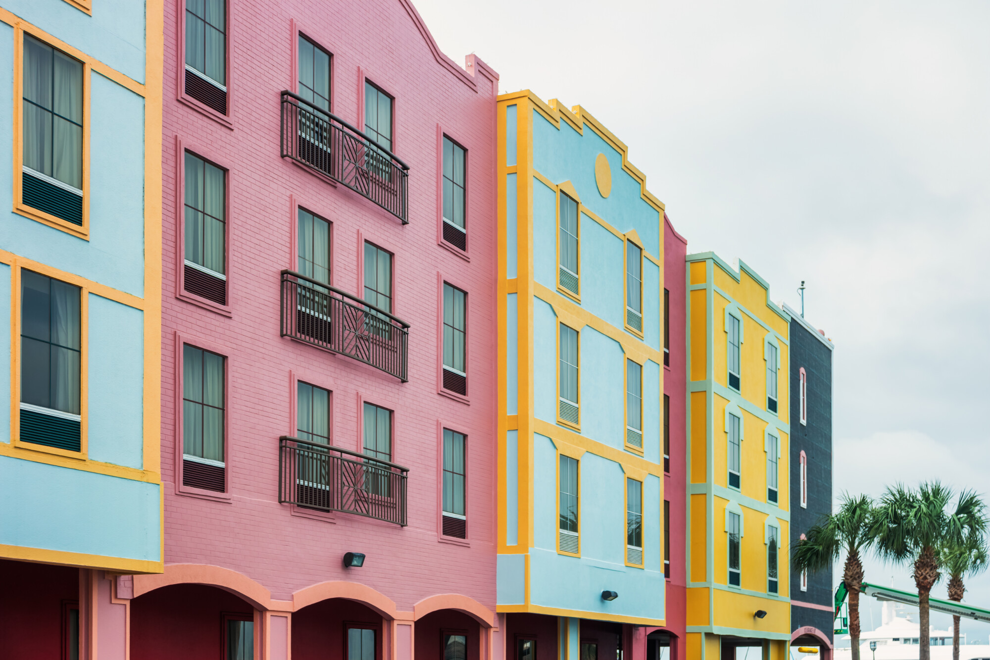 Colorful hotel Fernandina Beach Florida USA