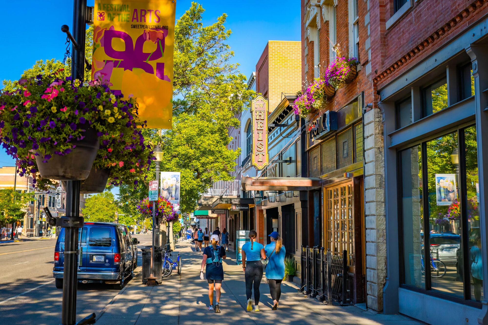 Beautiful Bozeman Downtown on a Warm Summer Evening